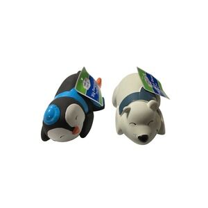 Forever Pals Big Penguin and Big Polar Bear Latex Squeaky Dog Toy Set of 2 NWT